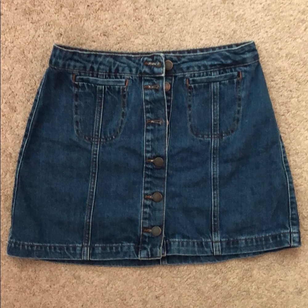 EUC Topshop button front mini skirt